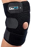 EzyFit Knee Brace Support for Arthritis, ACL, LCL, MCL, Sports Exercise, Meniscus Tear Injury Recovery - Side Stabilizers Open Patella - Best Comfort Fit Adjustable Neoprene Wrap - 3 Sizes