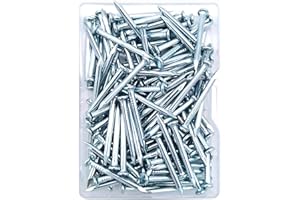 ELOOGAA 110pcs 1 inch Wall Nails,Galvanized Hardware Nails,Good Hardness Wall Nails for Hanging Pictures