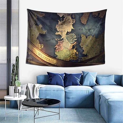 Amazon Com Ripepin Game Of Thrones Horizontal Version World Map Tapestry Soft Wall Hanging Exquisite Classic Wall Tapestries Decorations Suitable For Home Living Room Dorm Art Wall Decor 40 60 Inch Home Kitchen