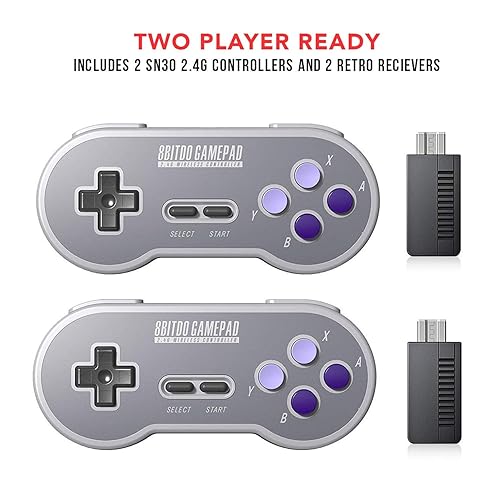 8Bitdo SN30 Wireless Controller Double-Pack Bundle with Bonus