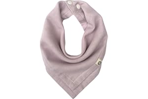 Kishu Baby Indi - Premium GOTS Certified Organic Bandana Scarf Bib, Dual Layer, 4-Way Reversible Muslin Baby Bandana Bibs for Boys or Girls