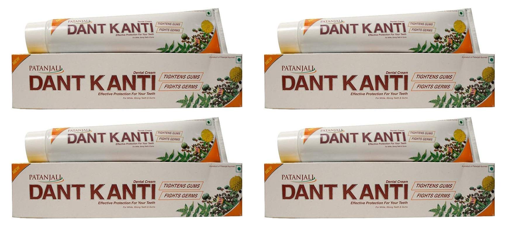Patanjali Dant Kanti Toothpaste | Pack of 4 | 100 g Each