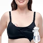 Momcozy 4-in-1 Hands-Free Pumping Bra with Cooling Fabric & Jelly-Strip Support, Nursing & Breast Pump Bra for All-Day Wear