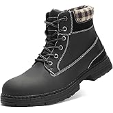 ANJOUFEMME Winter Hiking Boots Men Waterproof, Warm Work Trekking Boots for Men