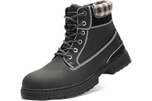 ANJOUFEMME Winter Hiking Boots Men Waterproof, Warm Work Trekking Boots for Men