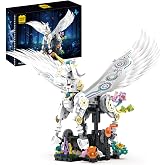 UNCLE BRICK Magical Unicorn Building Blocks Set with Crank‑Handle Motion, Poseable Legs &amp; Wings, Flower Base, Creative STEM Construction Toy for Girls 8-12, Kids &amp; Teens, Unicorn Sets Compatible