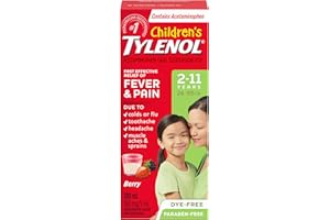 Tylenol Children’s Medicine, Fever & Pain, Teething, Immunizations, Headache, Minor Muscle Sprains & Strains, Colds, Dye-Free