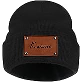 Custom Baby Beanie Hat Newborn Beanies Baby Boy Girl Leather Patch Winter Beanies for Infant Kids Toddler Adults