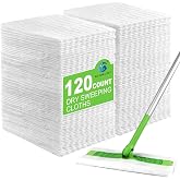 GLIMGLINT Dry Sweeping Cloths Pads Compatible with Swiffer Sweeper | Disposable Duster Refills Mop Pads for Cleaning Dust, Hair, Dirt, Disposable Duster Mop Pad 120PK