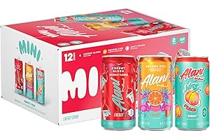 Alani Nu VARIETY PACK (CHERRY SLUSH, JUICY PEACH, ORANGE KISS), Low Calorie Energy Drinks, 100mg Caffeine, Biotin, B Vitamins, Zero Sugar, 10 Calories or Less, 8 Fl Oz Cans, 12 Pack