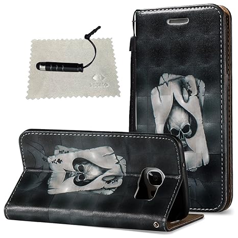 Hülle für Samsung Galaxy S7 Edge Leder Hülle, SchutzHülle Wallet Flip für Samsung Galaxy S7 Edge, Case Glitter SchutzHülle Co