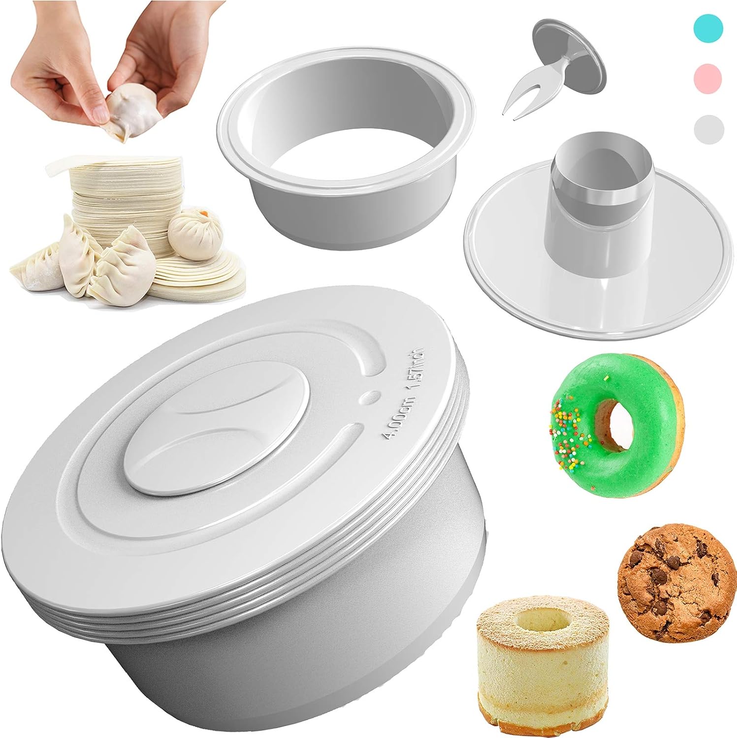GASLIKE 6 pcs Biscuit Cutter Set, Round Cookies Cutter for
