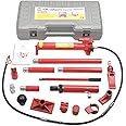TBAPFS 10 Ton Porta Power Hydraulic Jack 2M(78.7inch) Welded Car Bottle Auto Body Frame Repair Kit Air Pump Lift Ram for Load Truck Bed Unloader Farm and Oil Hose Hydraulic Ram Equipment Construction