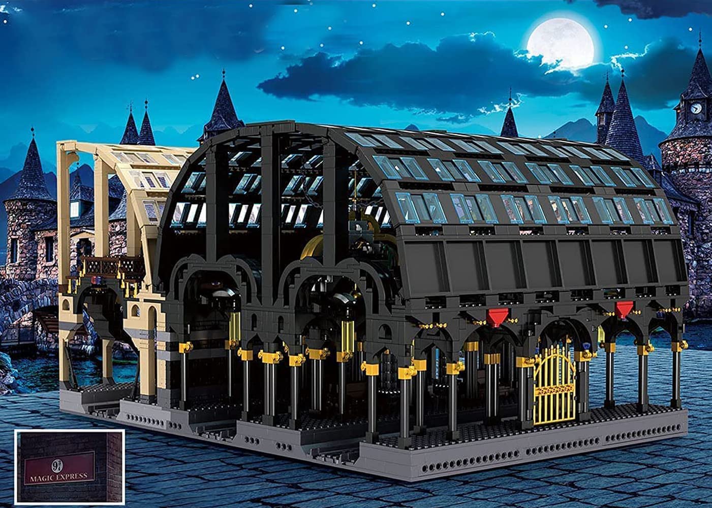 Building blocks railway station King Station, modular building, 3132 clamping blocks