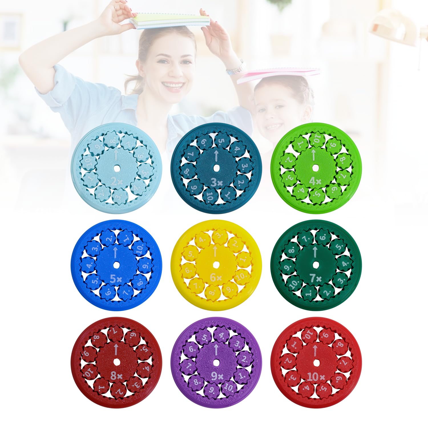 Photo 1 of Math Fidget Spinners Educational Math Fact Fidget Spinners Learn Division & Multiplication Early Learning Education Toys