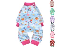 BEAUTYZOO Dog Pajamas for Small Dogs, Dog Pjs Winter Warm Jammies for X-Small Size Dogs, Soft Stretchable Fleece Dog Jumpsuit, Breathable Lightweight Puppy Onesie Outfit Pet Clothes, Blue XS