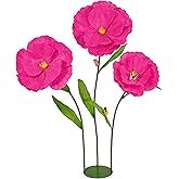PUIBTOIV 5.8 Ft Giant Artificial Flowers,Large Paper Flower,Huge Poppy Flowers Decoration for Wedding,Hotel,Office,Window Display and Home Farmhouse Decor(Red)