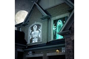 HOIN Halloween Projector Hologram Foldable Screen: 100 Inch Portable Anti Crease Indoor Double Sided Video Projector Screen for Projecting Halloween Videos Film Night