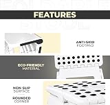Utopia Home 9 Inch Folding Step Stool, 330 lbs Capacity, Anti-Slip, White view 8