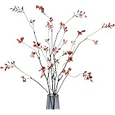 Forlaoers 38" Tall 4pcs Realistic Ficus Fall Artificial Plants Fake Greenery Stems Tree Olive Branches Silk Leaves Faux Flowers for Home Decor Indoor Table Centerpiece Vases Filler Office Decorations