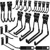 klasit Slatwall Hooks Black 20Pack Firmly and Durable Slatwall Accessories,Perfect for Organizing Garden Tools and Heavy Duty Tools and Garage Hooks Organize Your Space Efficiently