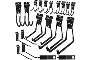 klasit Slatwall Hooks Black 20Pack Firmly and Durable Slatwall Accessories,Perfect for Organizing Garden Tools and Heavy Duty Tools and Garage Hooks Organize Your Space Efficiently