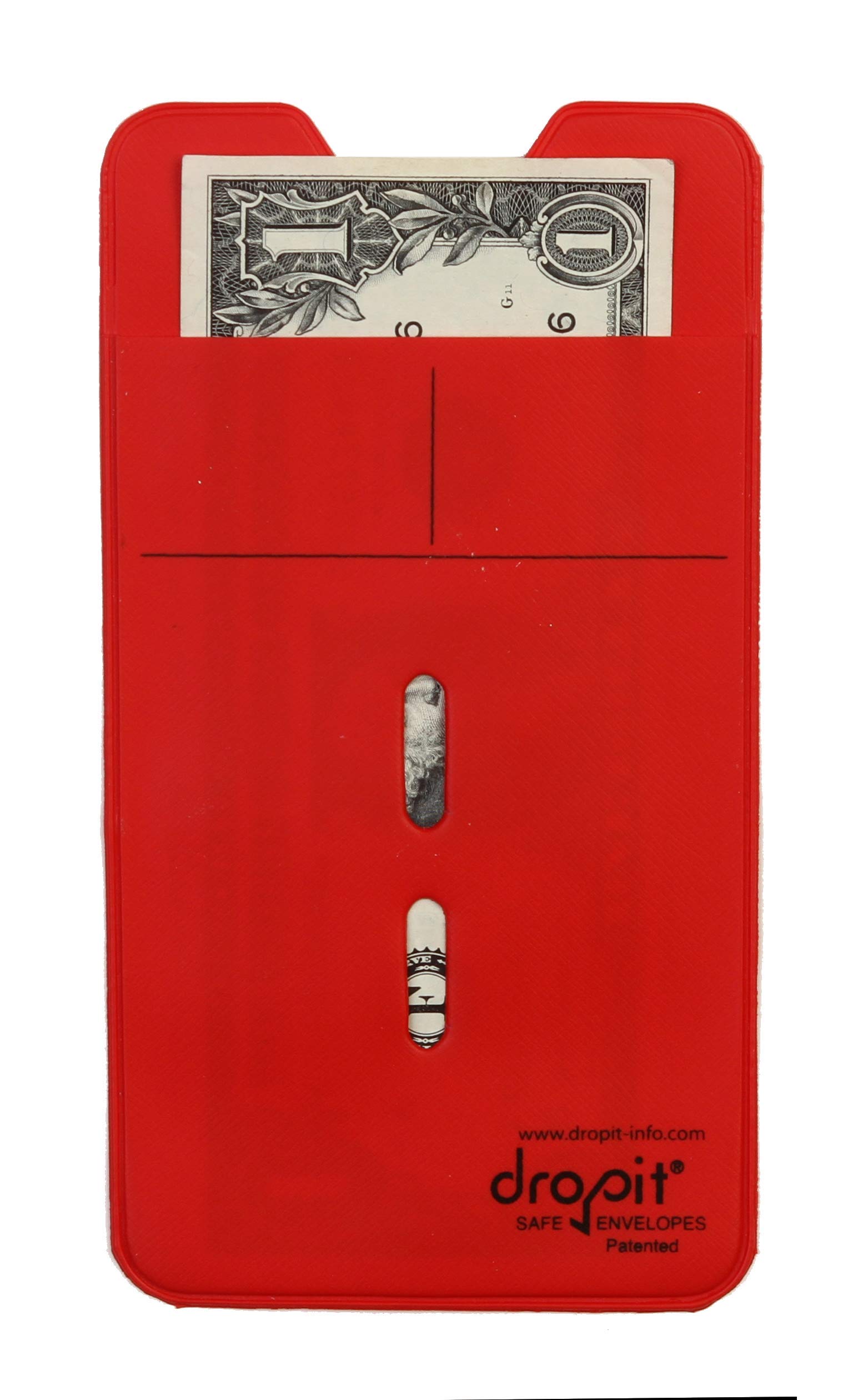 UBICON 10 Red Reuseable Dropit Safe Envelope for Depositing of Currency and Money, Size 10, Red