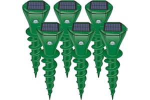HIANIFRI Ultrasonic Mole Repellent Outdoor, 2024 Upgrade Mole Repellent Solar-Powered for Lawn Garden Yard, Mole and Vole Repellent Waterproof, Effectively Repels Gophers Snake Chipmunks Groundhogs, 6 Pack