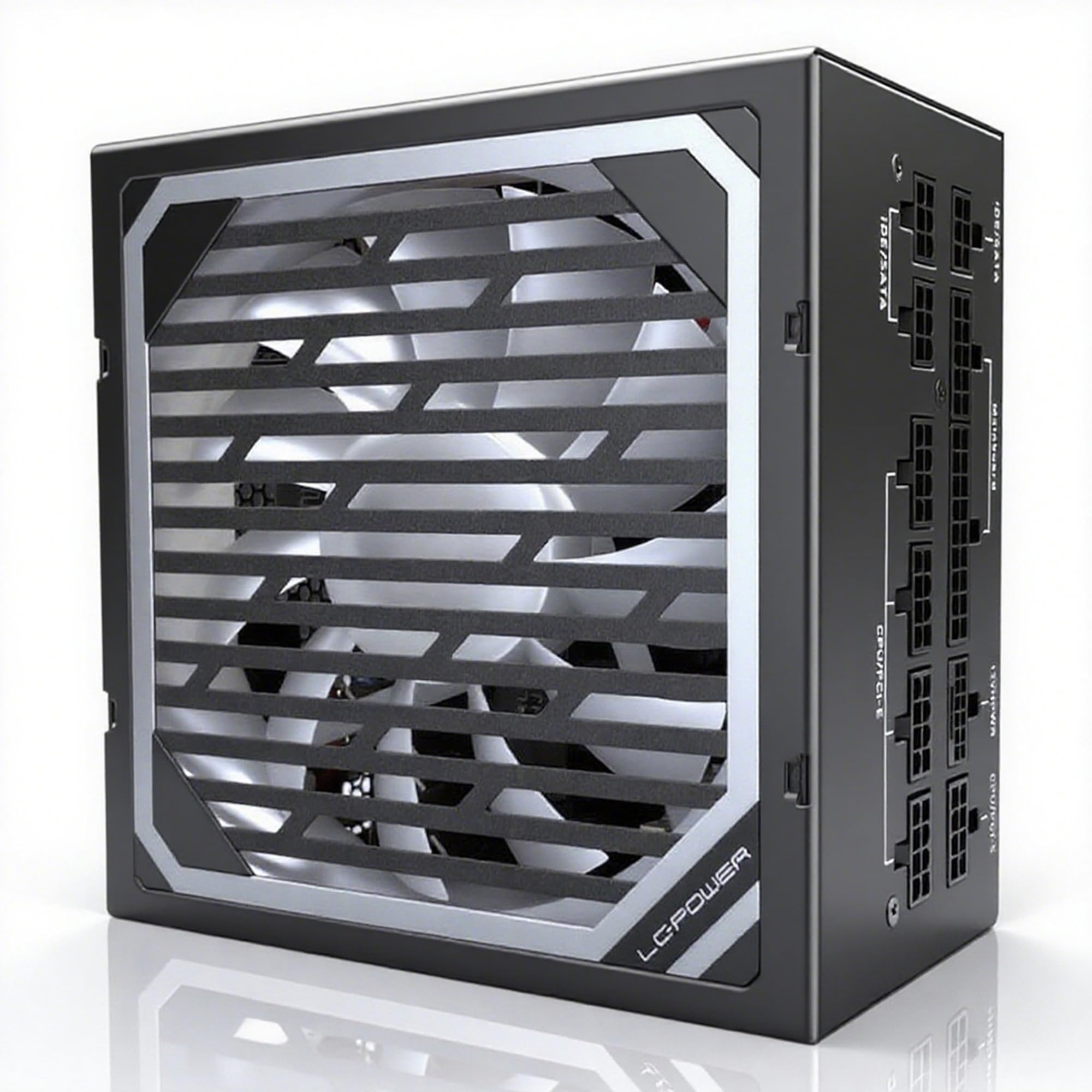 LC-POWER Netzteil PC 750W ATX 3.1 PCIE 5.1, Super Silent Modular PSU, 80 Plus Gold, 750 Watt PC-Netzteile mit 135mm Lüfter, 5-fache Sicherheitsschutz, Schwarz für Gaming & Arbeitsstationen