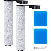 Roller Brush and Filter Accessory Set for JONR ED12 Vacuum Cleaner, for Eureka NEW430 Wet Dry Vacuum Cleaner, Replacement Parts Including 2 Brush Rollers, 2 Filters, 1 Cleaning Brush
