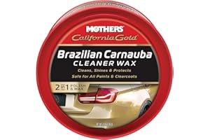 Mothers California Gold Brazilian Carnauba Cleaner Wax, 12 oz. Paste – Cleans & Waxes in One Step, Removes Oxidation & Swirls, Premium Carnauba Shine & Protection for All Paint Finishes (05500)