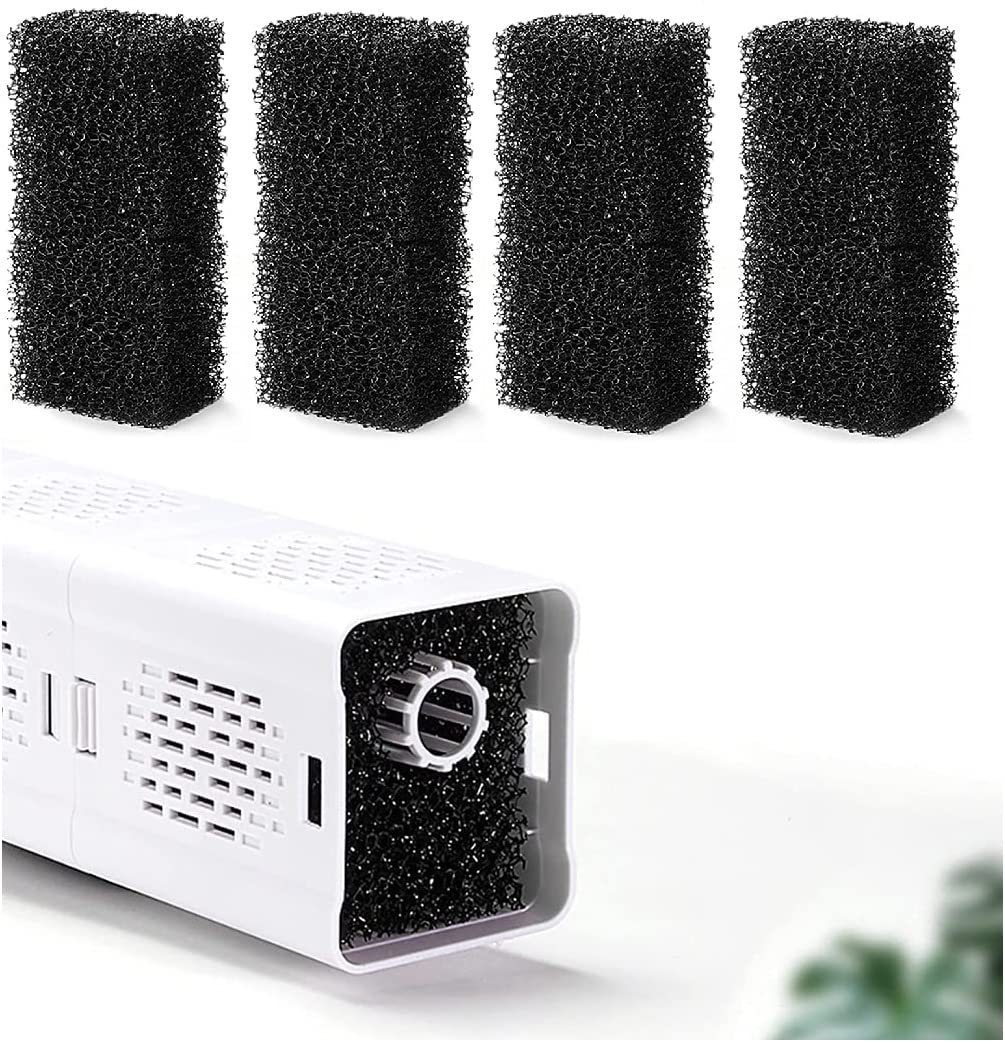 Tigerlily Enterprises 4-Pack Aquarium Filter Sponge – Biochemical Replacement Foam for 1000L/H Internal Submersible Filters