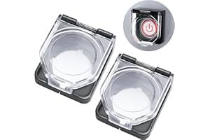 ZGSZJHF 2Pcs Power Push Button Switch Cover, Waterproof and Collision Resistant Dustproof Safety Protector for 22mm 7/8" Mounting Hole Computer PC Desktop Momentary