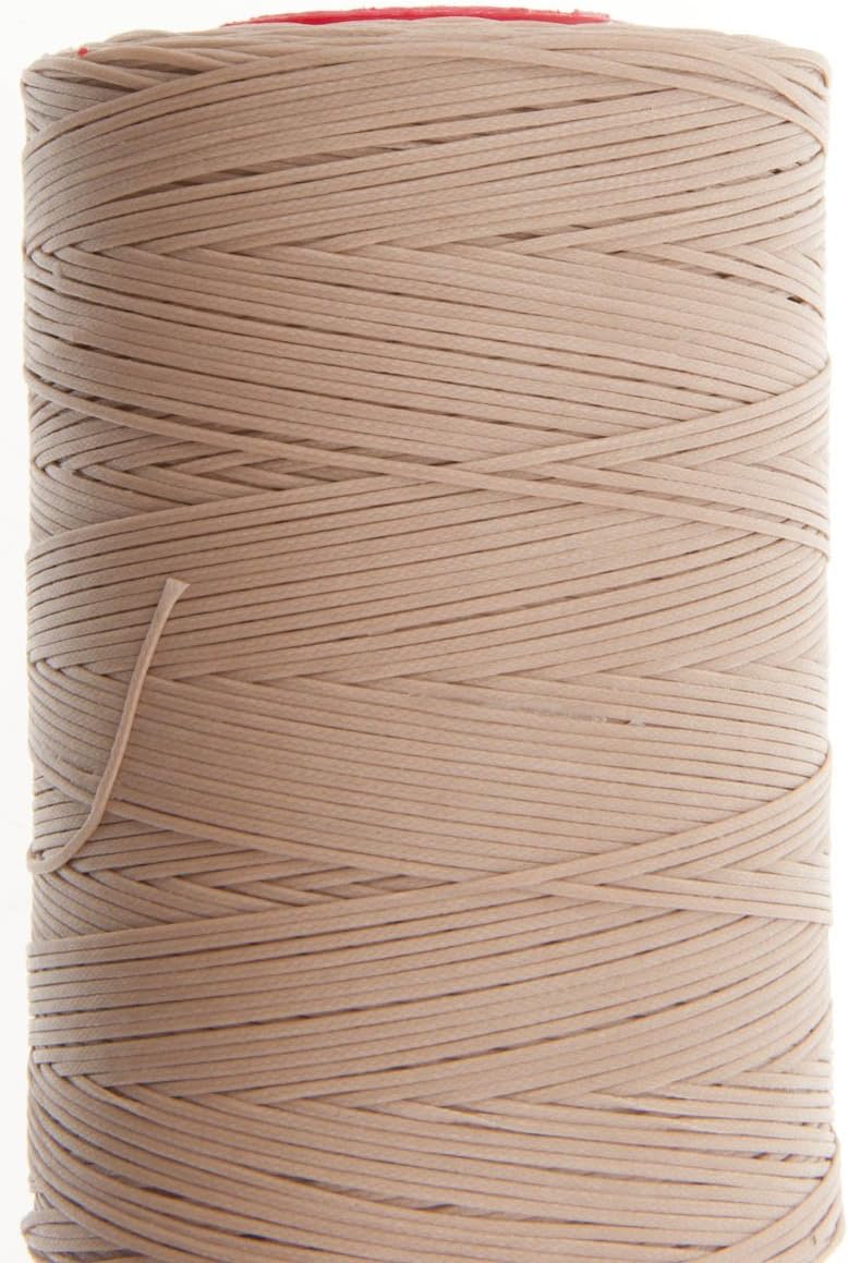 0.6mm Beige Ritza 25 Tiger Wax Thread for Hand Sewing. 25-1000m Length (1000m Spool)