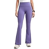 POPVIOLET Womens High Waisted Medical Flare Scrub Pants 31" - 7 Pockets Wide Leg Bootcut Yoga Scrub Leggings Work Pants