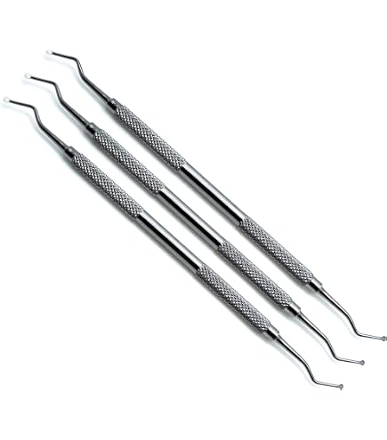 Set 4 Excavatori Dentali Medentra 129/130 1,8mm &ndash; Cucchiai Dentina Doppia Estremit&agrave;