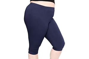 STRETCH IS COMFORT Oh So Soft Women's Plus Size Knee Length and Full Length Leggings | X-Large - 7X
