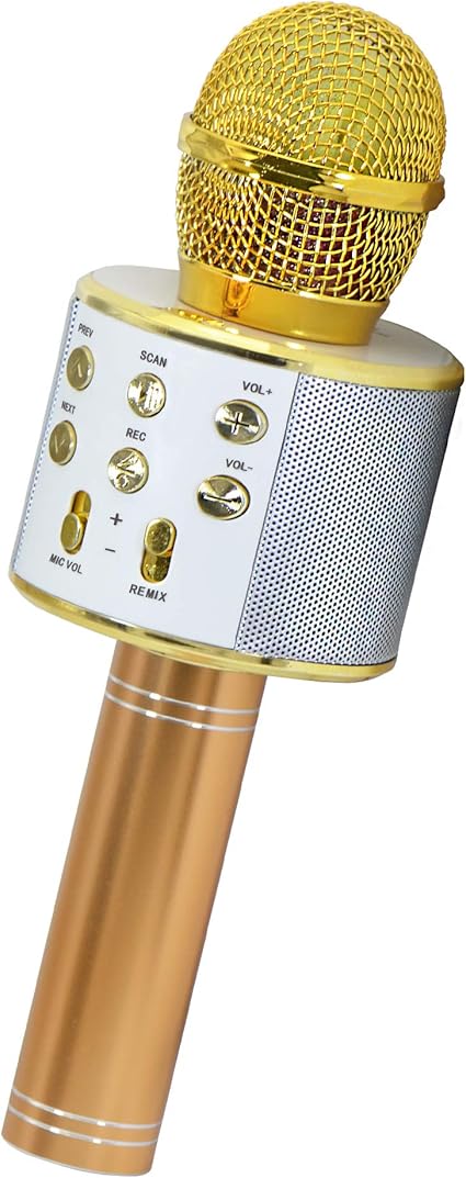 gold microphone toy
