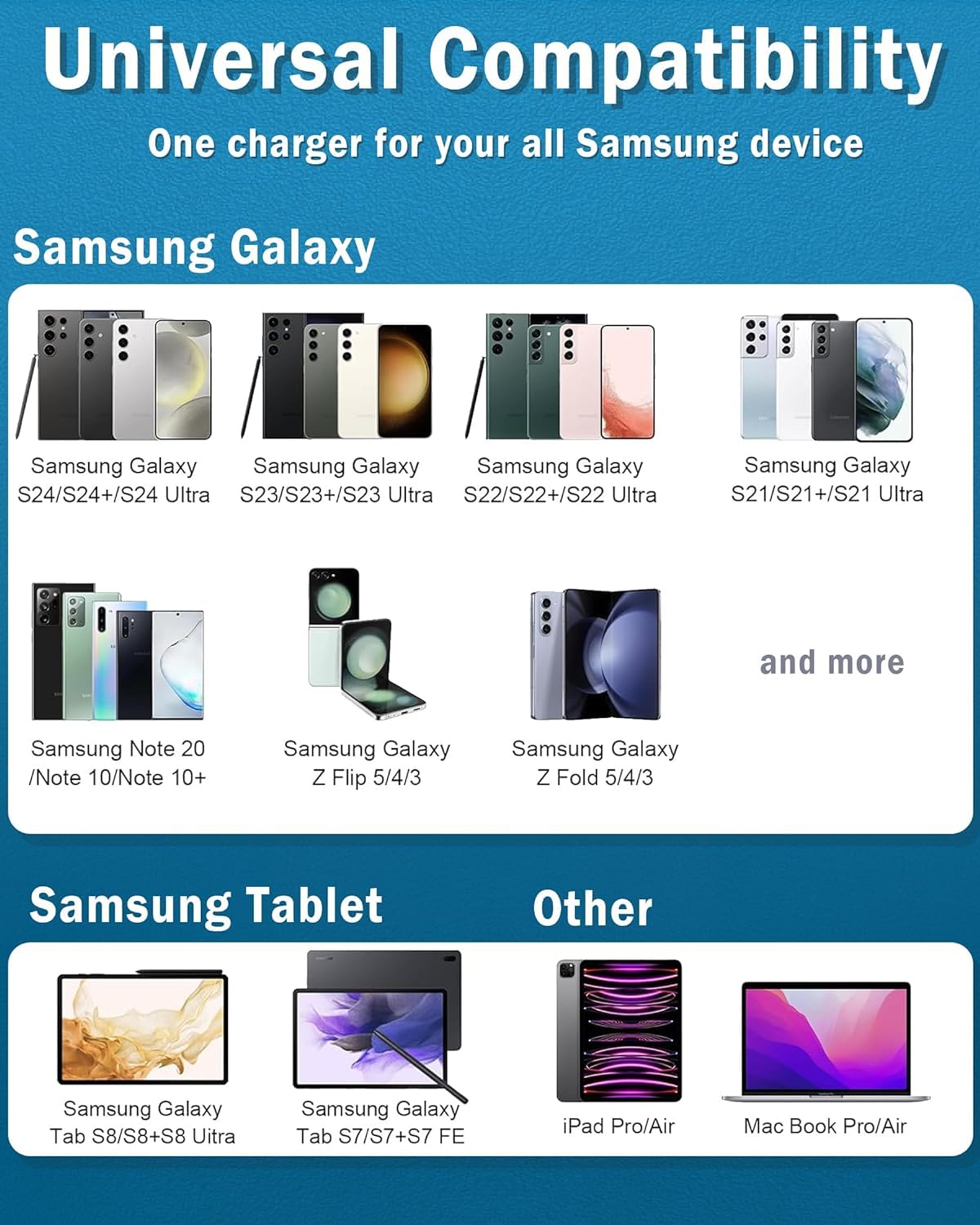 JPEOAYBI 2025 New 45W Super Fast Charger USB C- Type C Fast Charging Android Phone Charger Compatible with Samsung Galaxy S25 Ultra/S25/S25+/S24/S24+/S24Ultra/S23+/S23 Ultra/S22 Ultra Tab,6ft C Cable