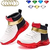 Loromodo White Black Sneakers for Boys Girls Fashion Walking Shoes