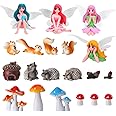 20Pcs Fairy Garden Accessories, Miniature Garden Ornaments Landscape Decorations Mini Fairy Figures Animal Plant Furniture Se
