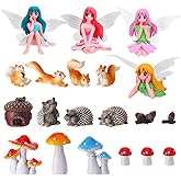 20Pcs Fairy Garden Accessories, Miniature Garden Ornaments Landscape Decorations Mini Fairy Figures Animal Plant Furniture Se