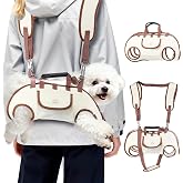Hands Free Dog Backpack Carrier for Small Dogs Shoulder Sling Backpack | (L, 14.3-19.8lbs), Yorkie Carrier Backpack, Dog Lift Harness, Portable Breathable Pet Carrier Backpack, for Small Animals