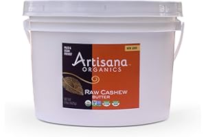 Artisana Organics Raw Cashew Butter, 8 lbs - Bulk Cashew Butter, Just One Ingredient, No Sugar Added, Vegan and Paleo Friendly, Non GMO