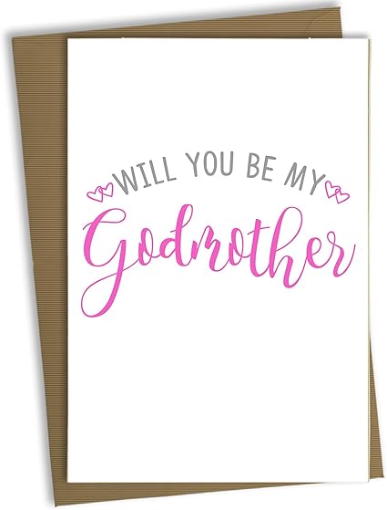 Fp0446 Divertente Idea Regalo Per Battesimo Madrina Biglietto D Auguri Amazon It Cancelleria E Prodotti Per Ufficio