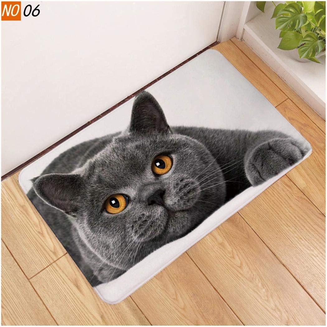 fnemo 1PCS Fashion Water-absorb Floor Bath Mat Charming Cats Memory Foam Anti-slip Floormat Area Rugs