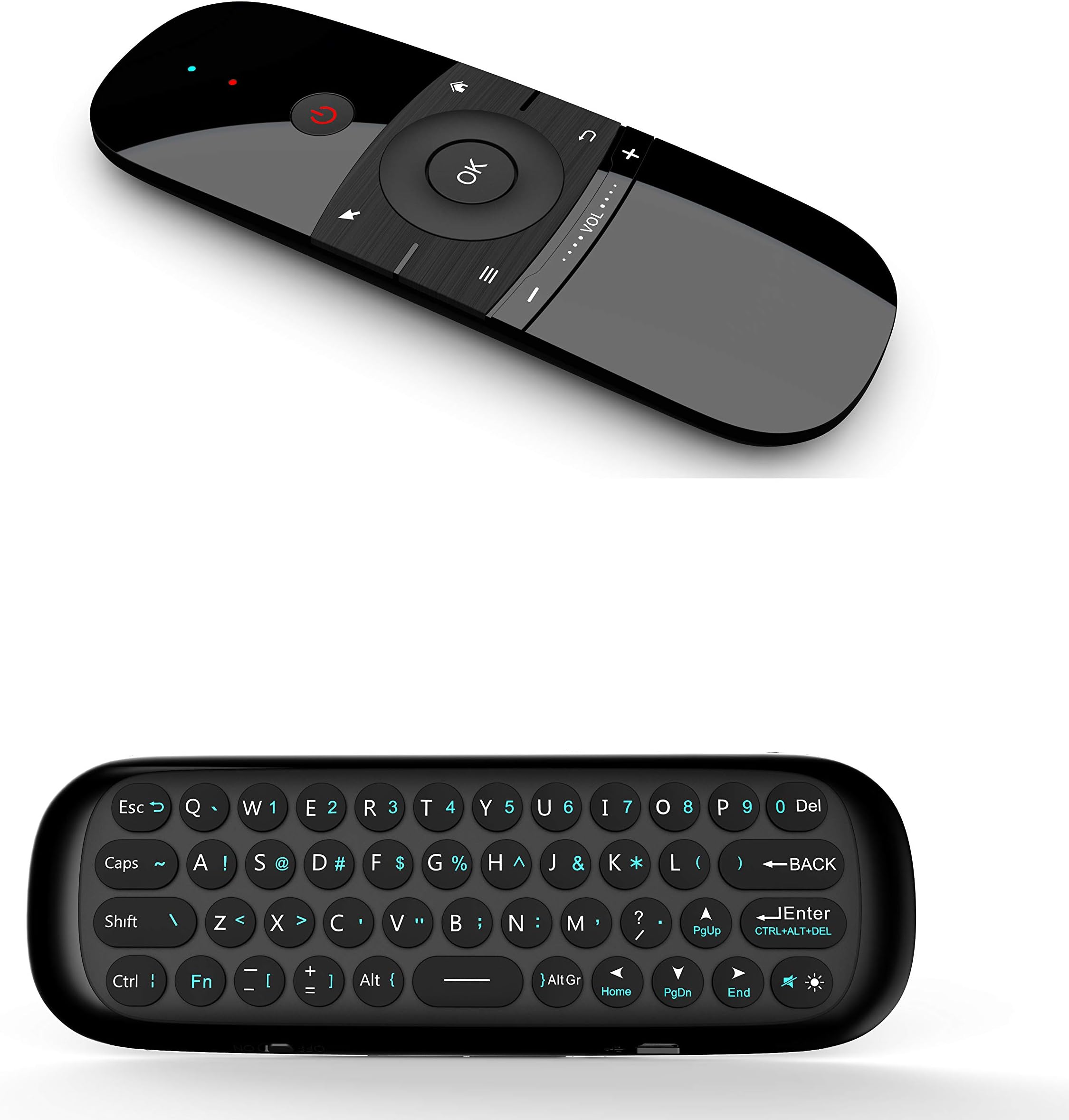 SE7EN 2.4GHz Smart TV Remote Control Mini Wireless Keyboard and AIR Fly Mouse for Android TV Box, PC, Projectors