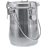 U.S. Art Supply Large Stainless Steel Leak-Proof Deluxe Paint Brush Washer with Wash Tank, Clip-On Lid, and Strainer Cup - Oil Paint Brush Cleaner for Artists