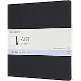Moleskine Art Sketch Pad, Soft Cover, Square (7.5" x 7.5") Plain/Blank, Black, 48 Pages