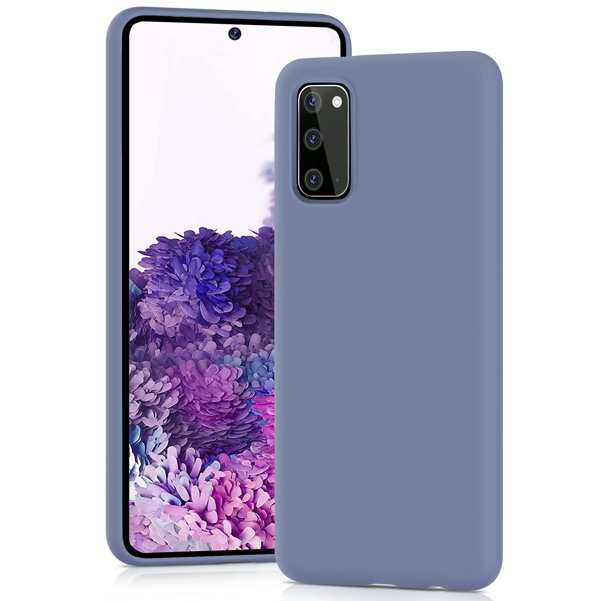 YATWIN Silicone Case for Samsung Galaxy S20, Soft-Touch, Shockproof, DustProof, Antiskid Full Body Armour Phone Cover for Samsung Galaxy S20 - Lavender Grey